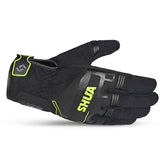 SHUA SEA BREEZE Moto Luvas Preto Amarelas - Imagem do lado direito das luvas